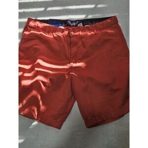 Saddlebred Shorts Men’s Size 38W 9” Red Coral Flat Front Chino Shorts
